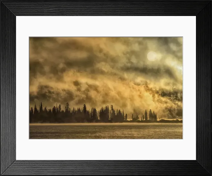 Framed Print : Yellowstone lake