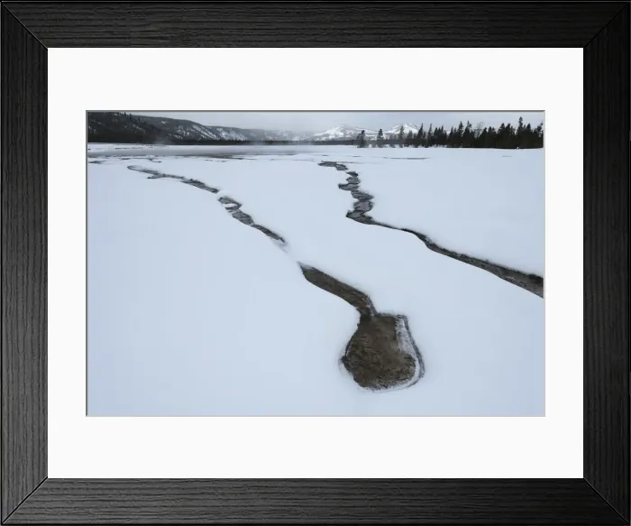 Framed Print : USA, Rocky Mountains, Wyoming, Yellowstone National Park, winter scene