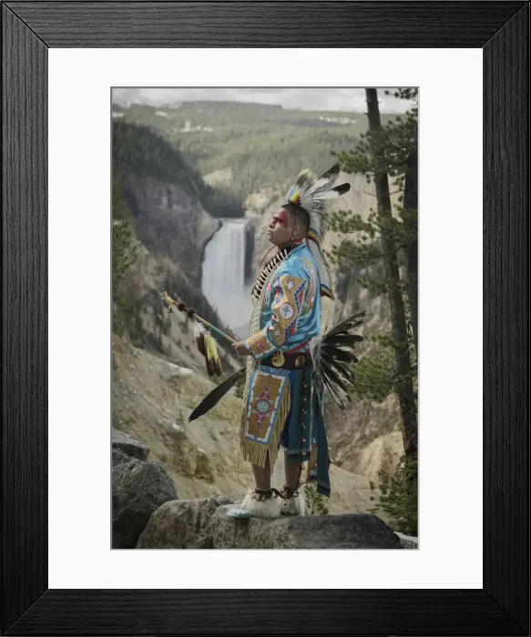 Framed Print : Lakota. USA; Rocky Mountains; Rockies; Wyoming; Yellowstone National Park;