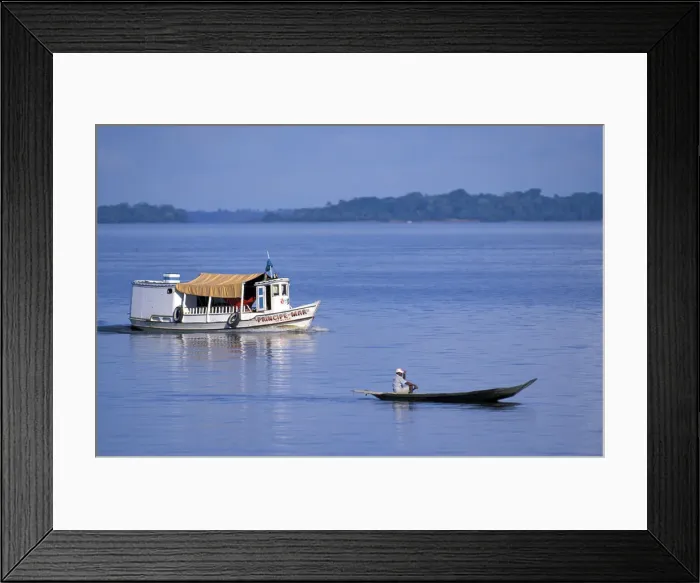 Framed Print : Belem. South America; Amazon; Brazil; Belem, Ilha do Marajo, Amazon river;