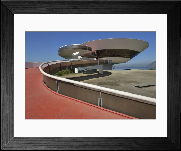 Framed Print : Niteroy. South America, Brazil, Niteroy, Oscar Niemeyers Contemporary Art Museum Framed Print : Niteroy. South America, Brazil, Niteroy, Oscar Niemeyers Contemporary Art Museum