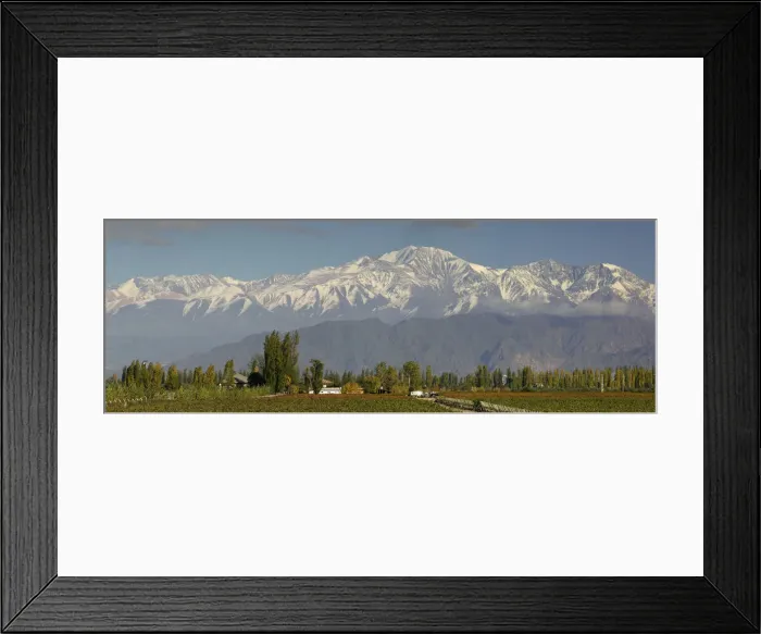 Framed Print : Mendoza. Panorama, Cerro Tupungato, Andes Mountains, Mendoza, Argentina, South America