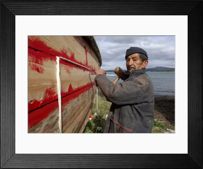 Framed Print : Portrait of a fisherman