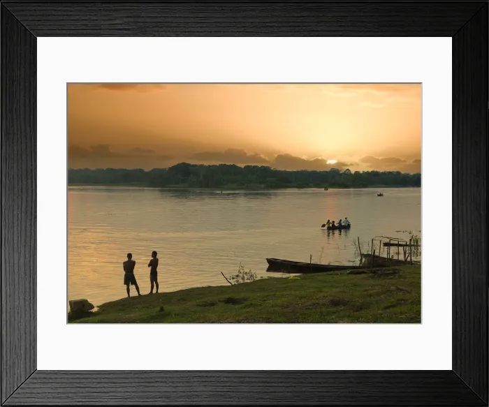 Framed Print : Amazon. South America; Latin America; Colombia; Amazonas; Puerto Narino;
