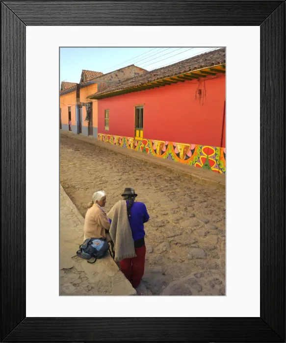 Framed Print : Raquira. South America; Latin America; Colombia; colombian; Boyaca, town of Raquira