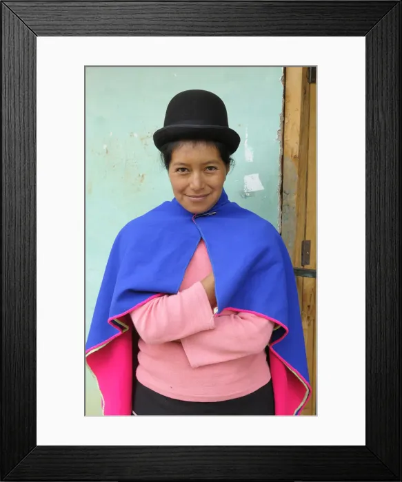 Framed Print : Colombia. South America; Colombia, Department Cauca, Silvia, indigenous Guambiano woman