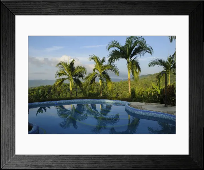 Framed Print : Resort. Central America; Costa Rica; Punarnas Province; resort pool