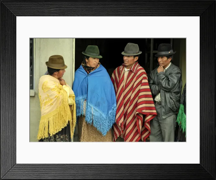 Framed Print : Indio. Indigenous people, Zumbahua Market Day, Andes Mountains, Ecuador