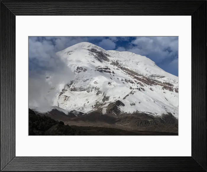 Framed Print : Chimorazo. South America; Ecuador; Andes; Highland; Chimborazo, volcano