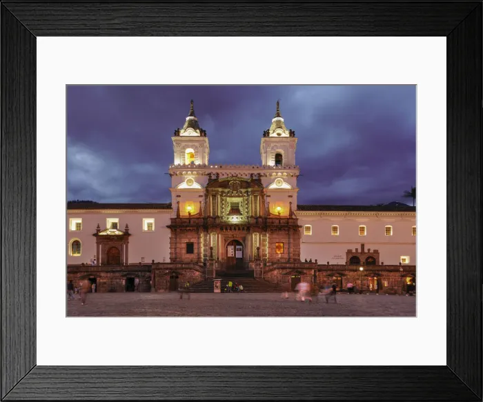 Framed Print : Quito. South America; Ecuador; Quito, Old Town, Monasterio San Francisco;