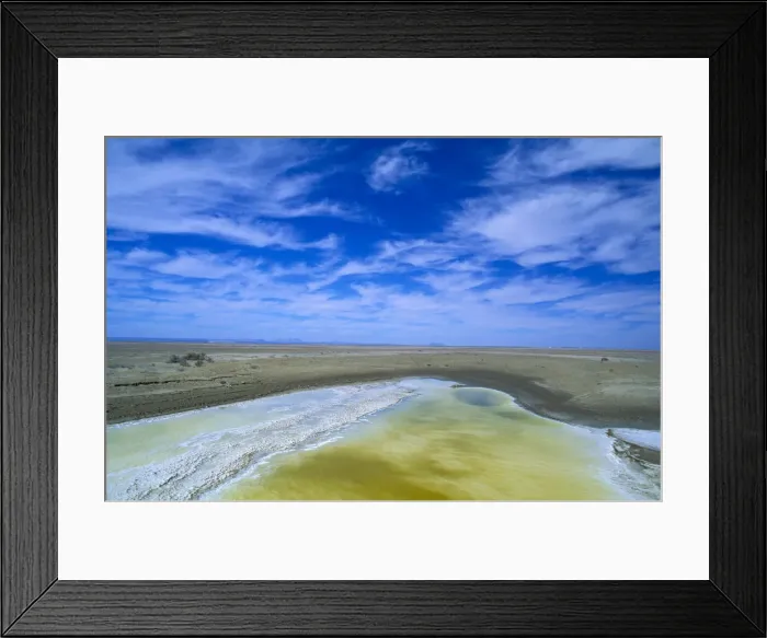 Framed Print : Salt Pan. Mexico; Baja California Sur, La Laguna, Salt Pan
