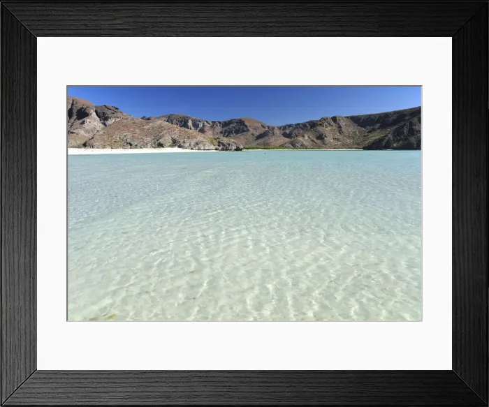Framed Print : Balandra. Mexico; Baja California Sur; la Paz; Balandra Beach;