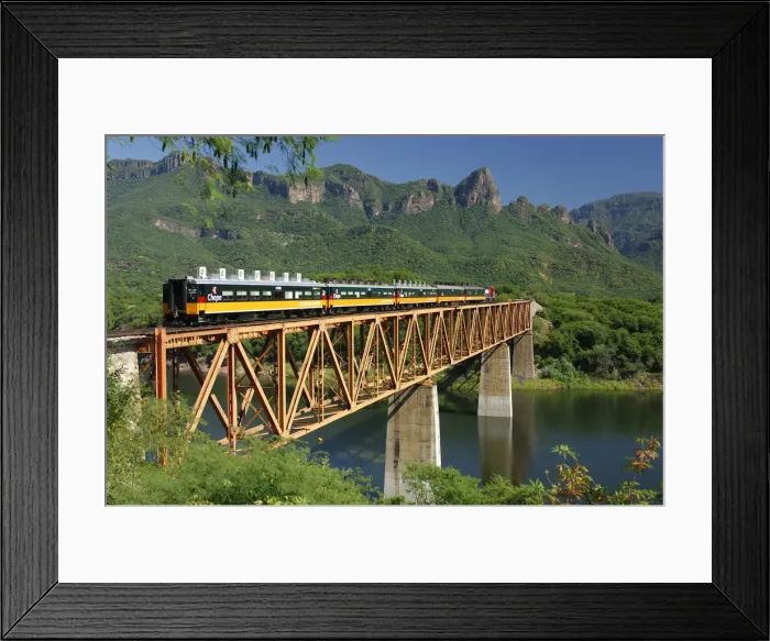 Framed Print : Chepe. Mexico, Chihuahua, Sierra Madre, Chepe, train, Copper Canyon