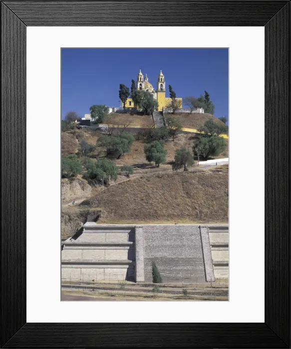 Framed Print : Cholula. Mexico; Puebla; San Andres Cholula, The great pyramid of Tepanampa Framed Print : Cholula. Mexico; Puebla; San Andres Cholula, The great pyramid of Tepanampa