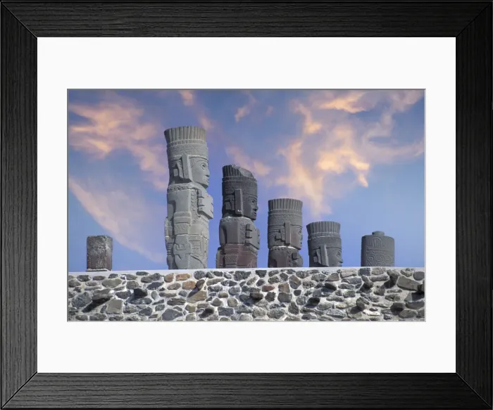 Framed Print : Hidalgo. Mexico, Hidalgo, Zona Arqueologica de Tula, Toltec Empire capitol (m)- yes