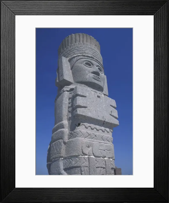 Framed Print : Tula. Atlantes, Archeological site Tula, Hidalgo, Mexico