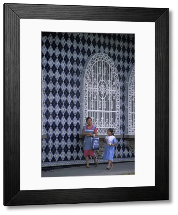 Framed Print : Vera Cruz. Mexico; Gulf Coast, Vera Cruz, Coatepec, street with tiles house
