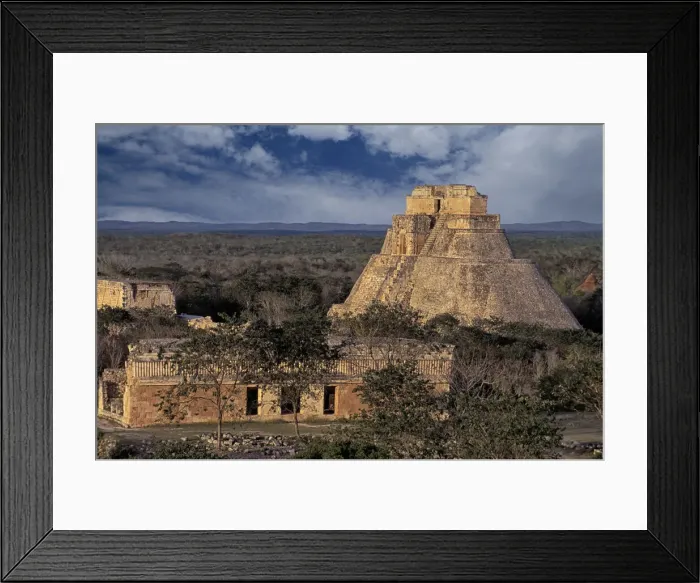 Framed Print : Uxmal. Maya Site, Archeological Site Uxmal, Estado de Yucatan, Mexico