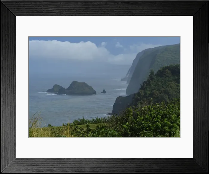Framed Print : Hawaii. South Pacific, USA, Hawaii, Hawaiian, Island, Big Island, Pololu Valley Lookout