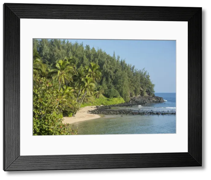 Framed Print : Kauai. USA, Hawaii, Kauai, Hanalei, Na Pali Coast (m)