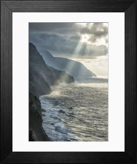 Framed Print : Kauai. USA, Hawaii, Kauai, Hanalei, Na Pali Coast
