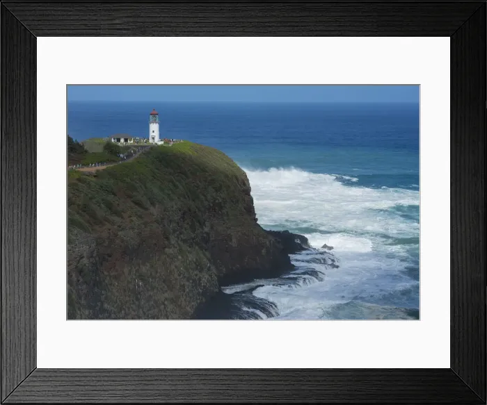 Framed Print : Kauai. USA, South Pacific, Hawaii, Kauai, Kilauea Point lighthouse