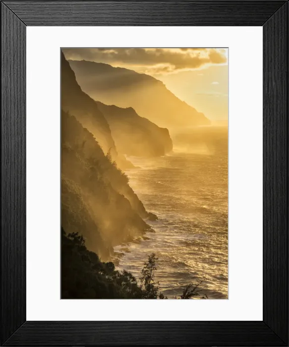Framed Print : Kauai. USA, Hawaii, Isalnd, Kauai, Hanalei, Na Pali Coast