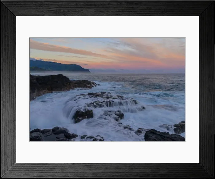 Framed Print : Hawaii. South Pacific, USA, Hawaii, Hawaiian, Island, Kauai, North Shore, Queens Bath
