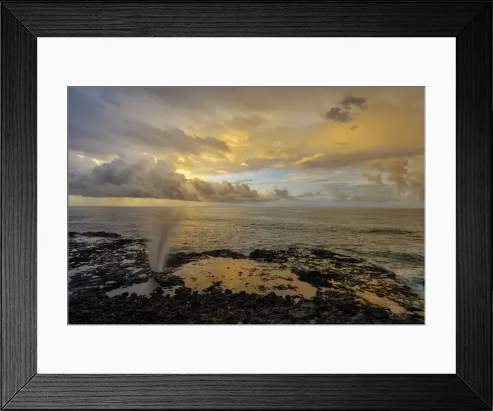 Framed Print : Hawaii. South Pacific, USA, Hawaii, Hawaiian, Island, Poipu, coast at blowhole