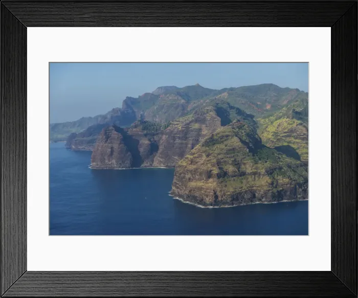 Framed Print : Kauai. USA, Hawaii, Kauai, aerial view of the south cliffs Framed Print : Kauai. USA, Hawaii, Kauai, aerial view of the south cliffs