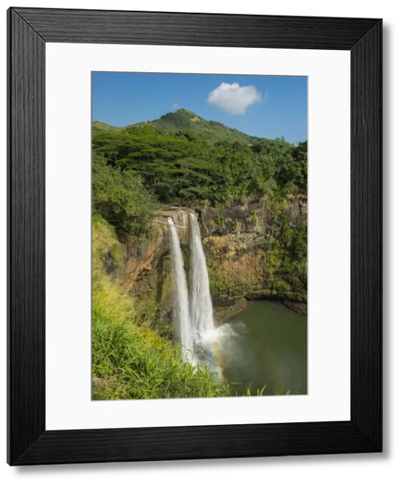 Framed Print : Kauai. USA, Hawaii, Kauai, Wailua Falls