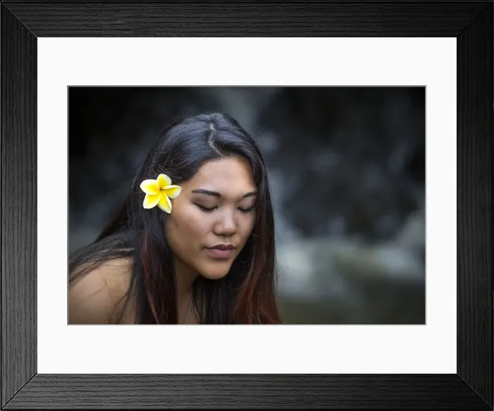 Framed Print : Maui. USA, Hawaii, Maui Hawaiian, Portrait of a Hawaiian beauty, MR Framed Print : Maui. USA, Hawaii, Maui Hawaiian, Portrait of a Hawaiian beauty, MR