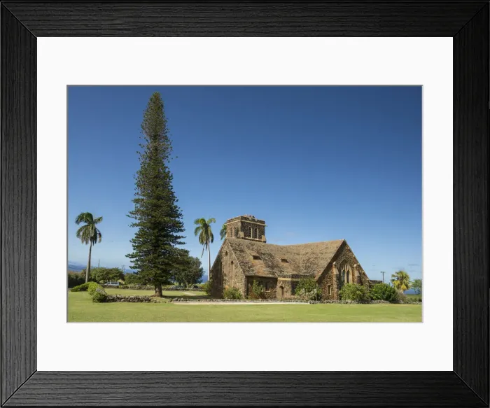 Framed Print : Maui. USA, Hawaii, Maui, Makawao Union Church