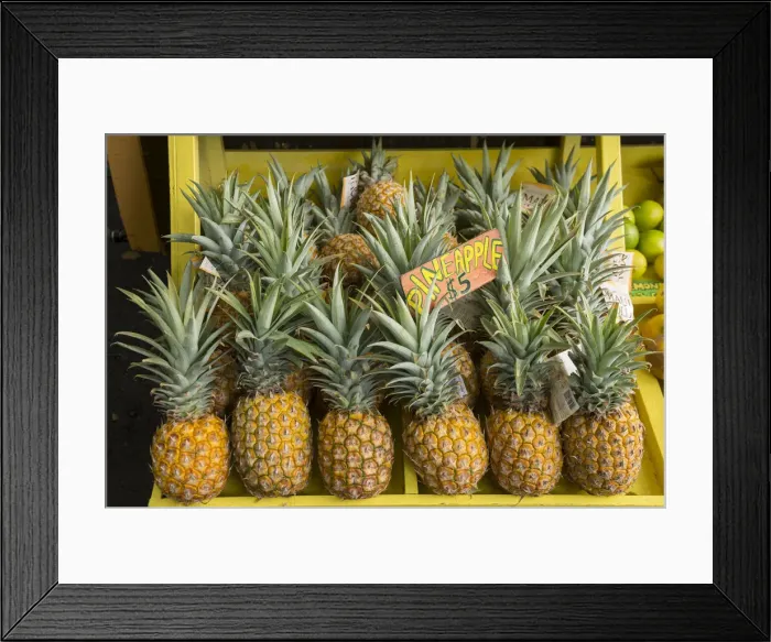 Framed Print : Maui. USA, Hawaii, Maui, Hana, pinapple, fruit stand