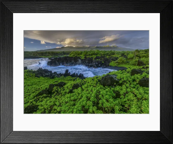 Framed Print : Hawaii. South Pacific, USA, Hawaii, Hawaiian, Maui, Hana, Waianapanapa State Park