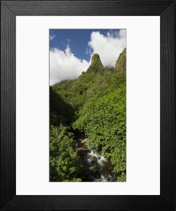 Framed Print : Maui. USA, Hawaii, Maui, Kahului, Iao Valley, Iao Needle State Park