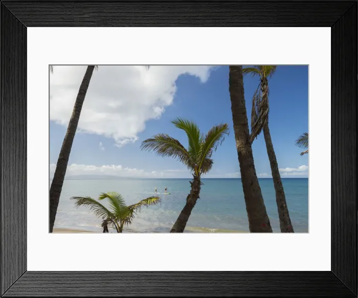 Framed Print : Maui. USA, Hawaii, Maui, Kihei, Paddle board