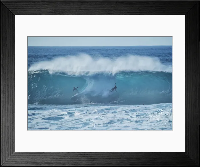 Framed Print : Oahu. USA, Hawaii, Oahu, North Shore, surfing, waves