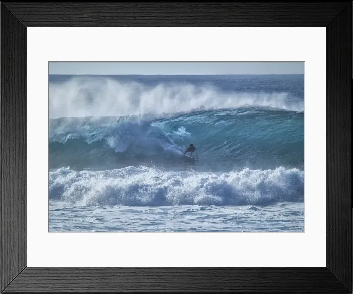 Framed Print : Hawaii. USA, Hawaii, Oahu, North Shore, Haleiwa, Surfing