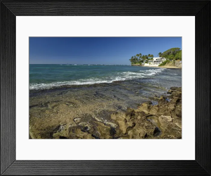 Framed Print : Hawaii. USA, Hawaii, Oahu, USA, Hawaii, Oahu, Honolulu, Diamond Head Beach Park