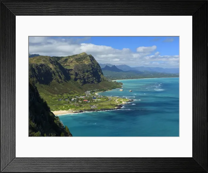 Framed Print : Hawaii. USA, Hawaii, Oahu, Honolulu, akapuu point state wayside