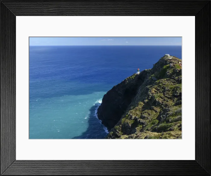 Framed Print : Hawaii. USA, Hawaii, Oahu, Honolulu, akapuu point state wayside and lighthouse