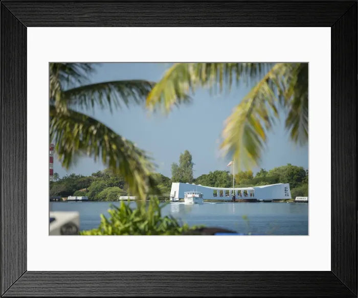 Framed Print : Hawaii. USA, Hawaii, Oahu, Honolulu, Pearl Harbor, USS Arizona Memoria