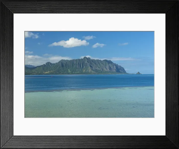 Framed Print : Hawaii. USA, Hawaii, Oahu, USA, Hawaii, Oahu, Kailua, Kane Ohe bay