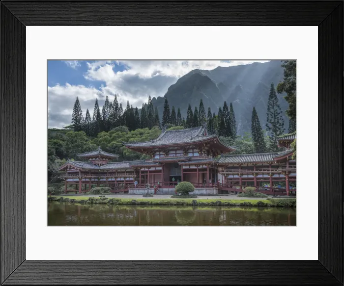 Framed Print : Hawaii. USA, Hawaii, Oahu, USA, Hawaii, Oahu, Kailua, Bypdo-in Temple