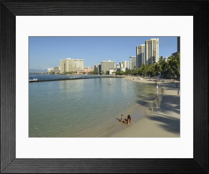 Framed Print : Hawaii. USA, Hawaii, Oahu, USA, Hawaii, Oahu, Honolulu, Waikiki