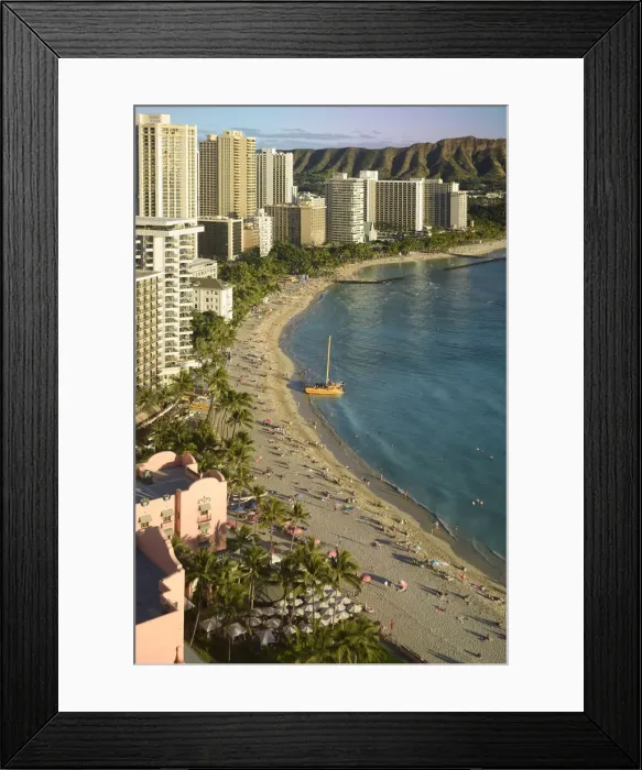 Framed Print : Hawaii. USA, Hawaii, Oahu, Honolulu, Waikiki Framed Print : Hawaii. USA, Hawaii, Oahu, Honolulu, Waikiki