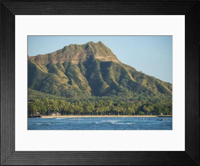 Framed Print : Hawaii. USA, Hawaii, Oahu, Honolulu, Waikiki, Diamond Head