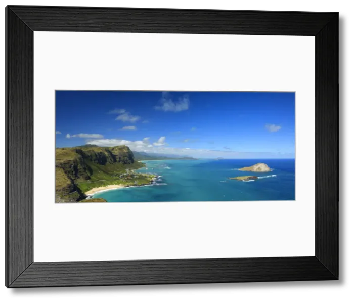 Framed Print : Hawaii. USA, Hawaii, Oahu, Honolulu, akapuu point state wayside