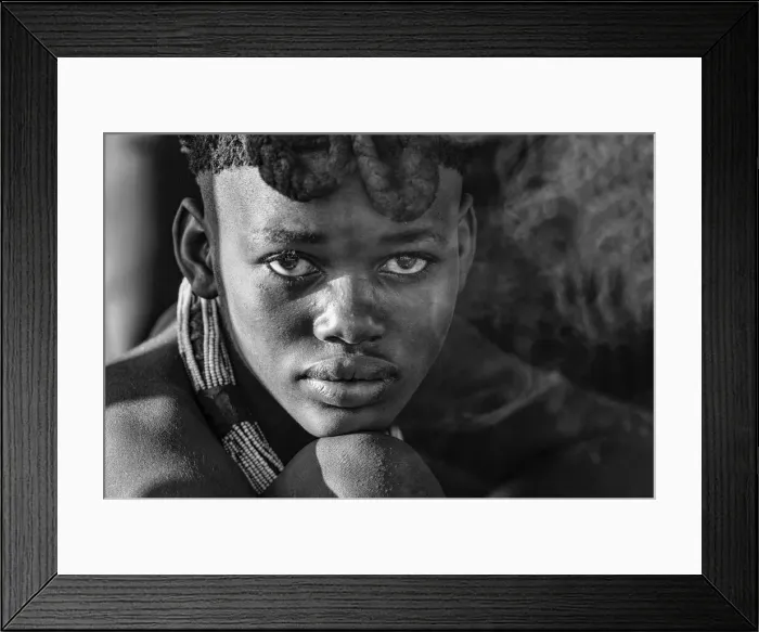 Framed Print : Namibia. Himba Girl, Kaokoland, Kunene Region, Namibia